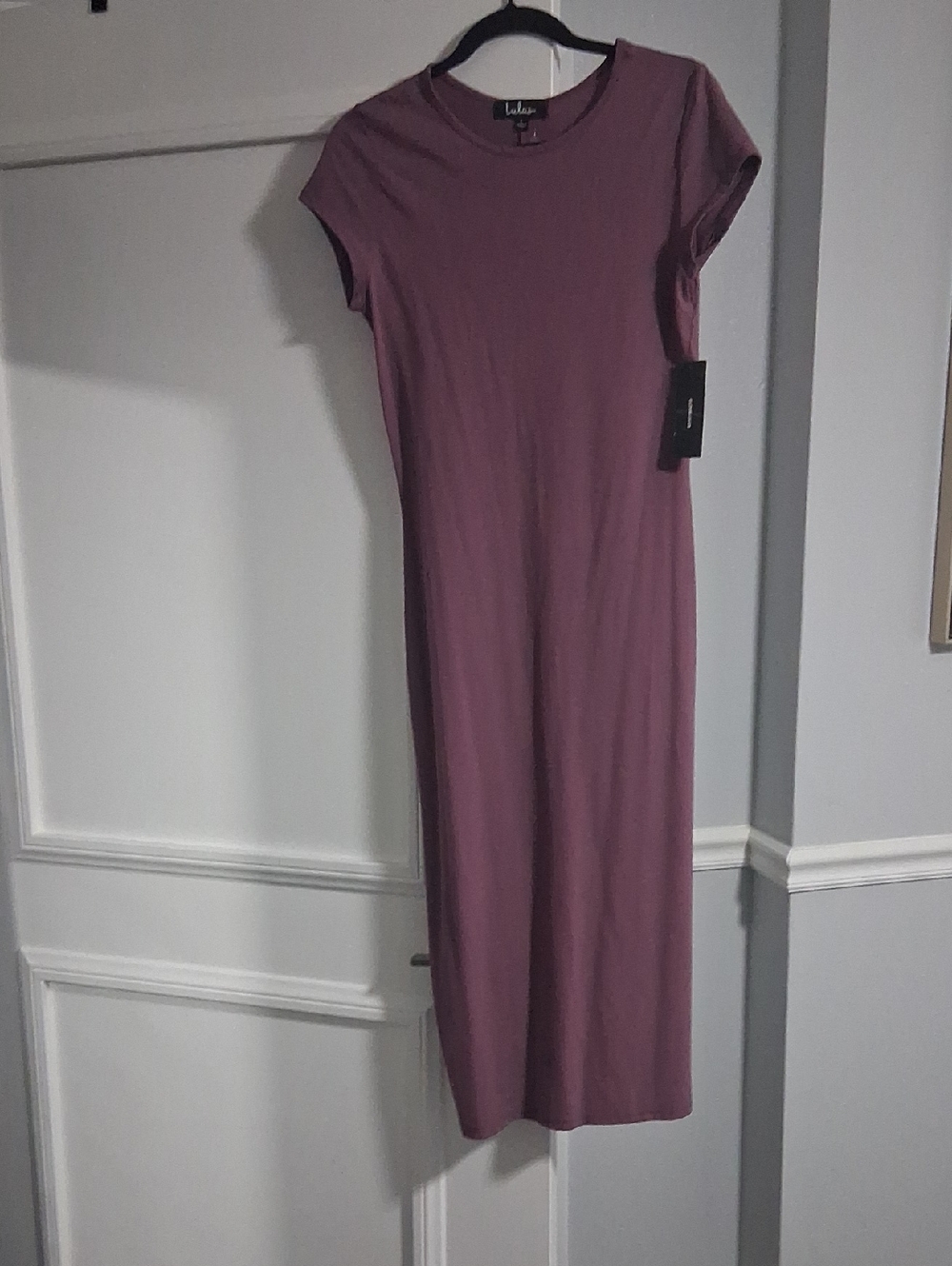 Lulu's Dusty Mauve Short-Sleeve Maxi Dress